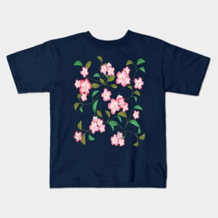 Cherry Blossoms and Leaves Kids T-Shirt
